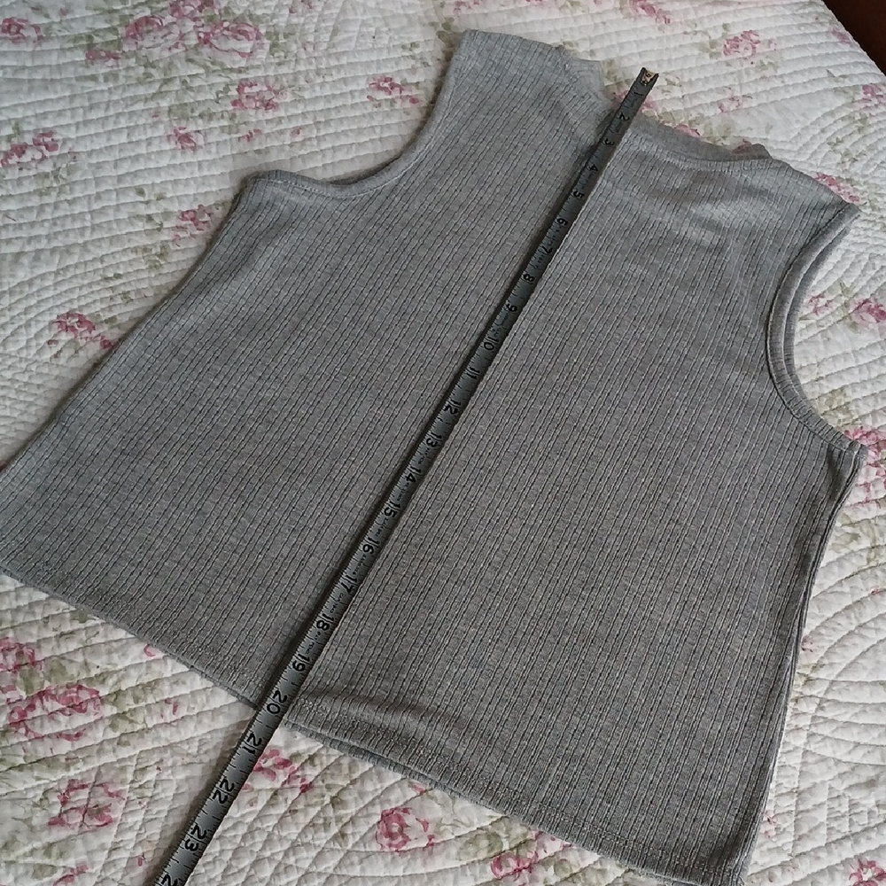 FA Gray Ribbed Muscle Tee - Picture 5 of 5